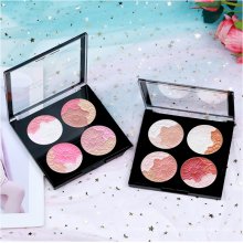 Your Own Logo Ice Cream Makeup Pallette Multi-functional 4 in 1 highlight blusher eyeshadow shading  pigment makeup pallette